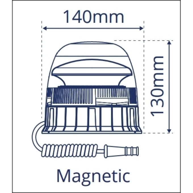 Girofar LED Galben cu prindere magnetica si doua tipuri selectabile de flash